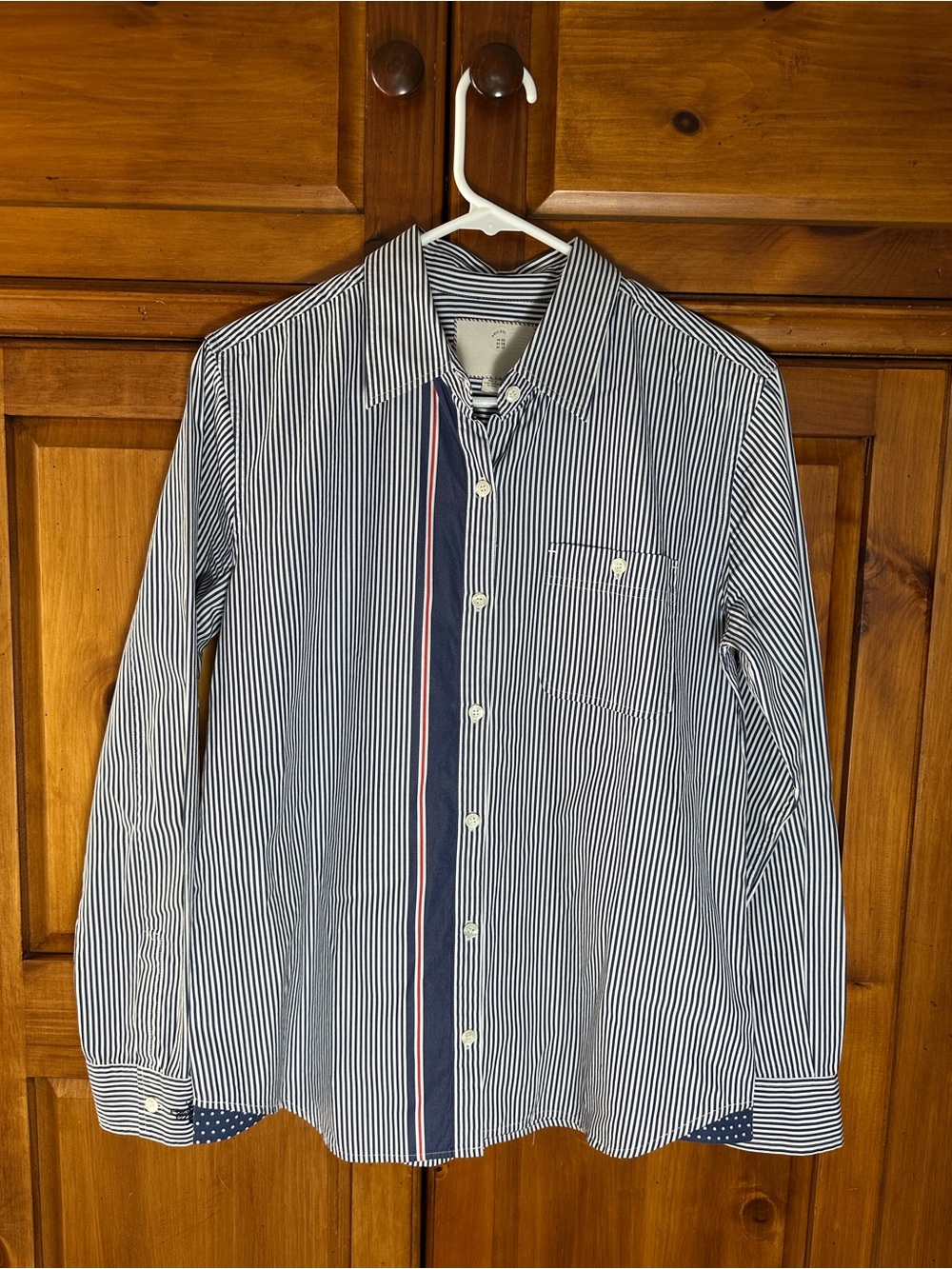 Anthropologie Postmark Women’s Front Button Up  Shirt Striped Pocket